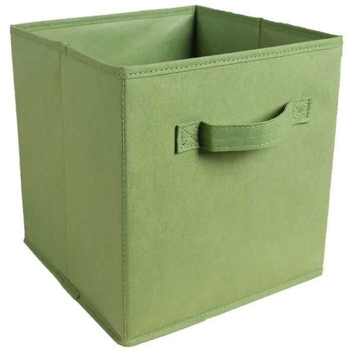 Tiroir De Rangement Tissu 27x27x28 Cm Vert Achat Vente
