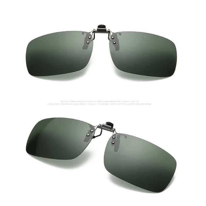Verres Polarisés Flip-Up lunettes de soleil ClipOn porter sur verre Vision superbe paire de lunettes
