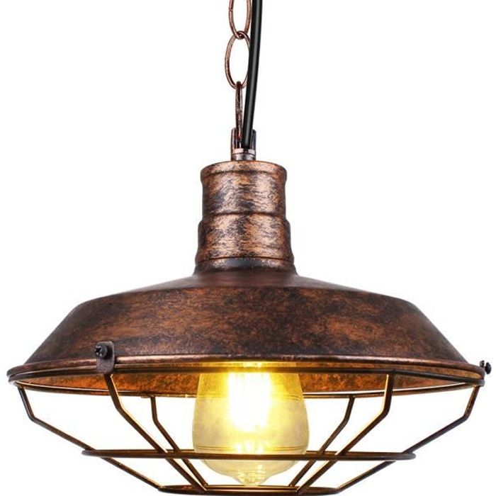 UNI Lot de 2 Lustre Suspension - Vintage Industriel -