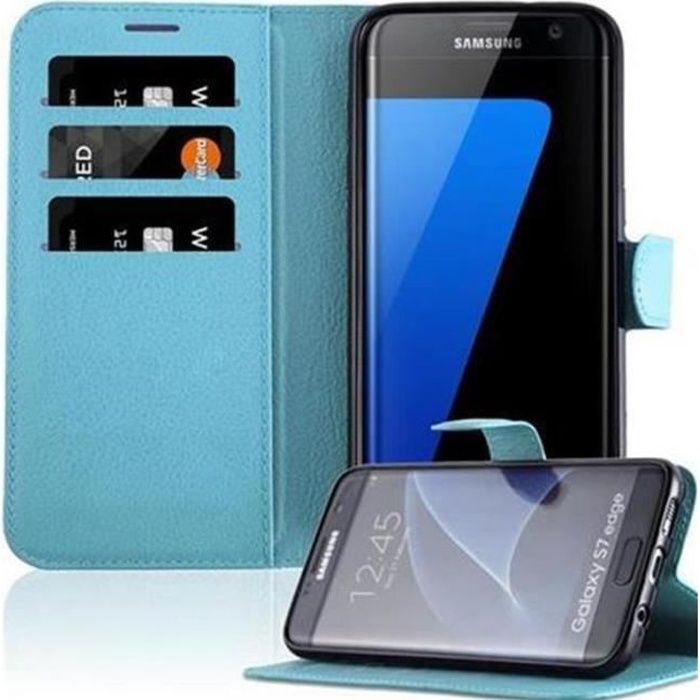 Cadorabo Coque Samsung Galaxy S7 EDGE BLEU Housse