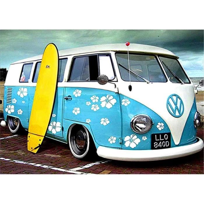 5D Diy Diamant Peinture Cool Voiture Ferrari Diamant Broderie Point De Croix Couture Cadeau Complet Strass Décoration,30x40cm