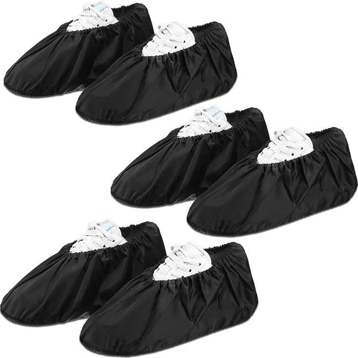 8 Paires Couvre-Chaussure Lavable Surchausson Tissu Réutilisable Chausson  avec Flanelle Pantoufle pour Maternelle/Maison/Bureau