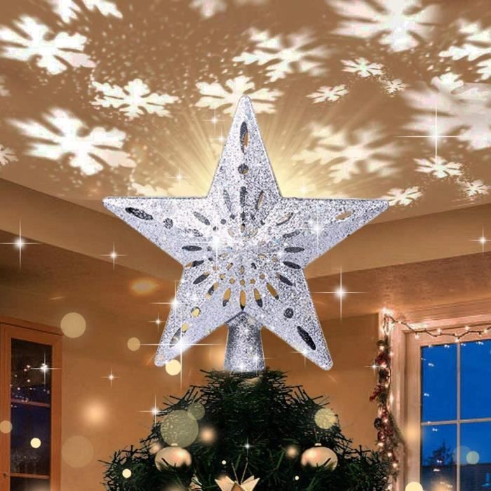 Lampe Projecteur - MARSEE - Etoile Sapin de Noel - LED - Flocons de Neige - Prise EU