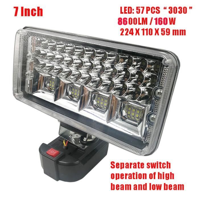 Lampe Sans Fil Pour Batterie Einhell 18 V - Travail 12 W Avec Ampoules E27 Réglables 150-1300 Lm - Projecteur LED Pour Camping, Urgence, Travaux D' Entretien, Chantier