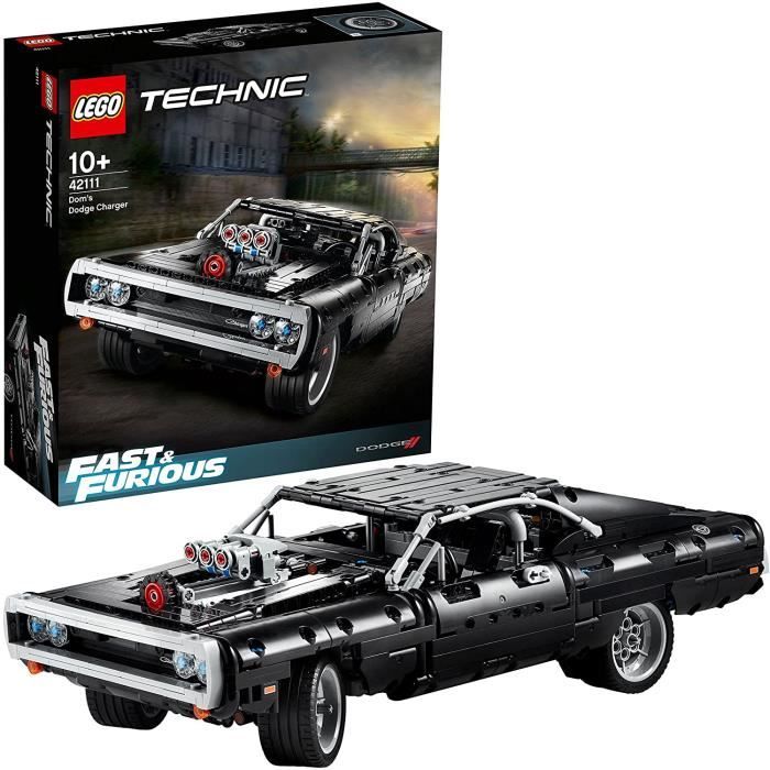 Modèle de voiture - Lego - Dodge Charger R/T - 1077 pièces - Fonctions réelles - Noir