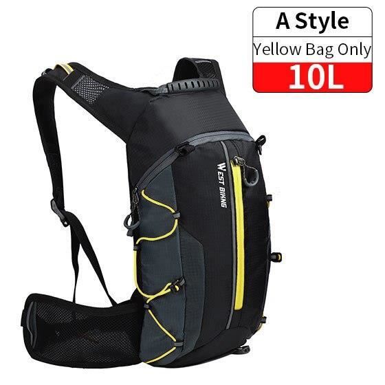 10l jaune WEST BIKING – sac à dos Portable ultraléger, 16l-10l, étanche, avec poche d'eau, pour Sports, escal