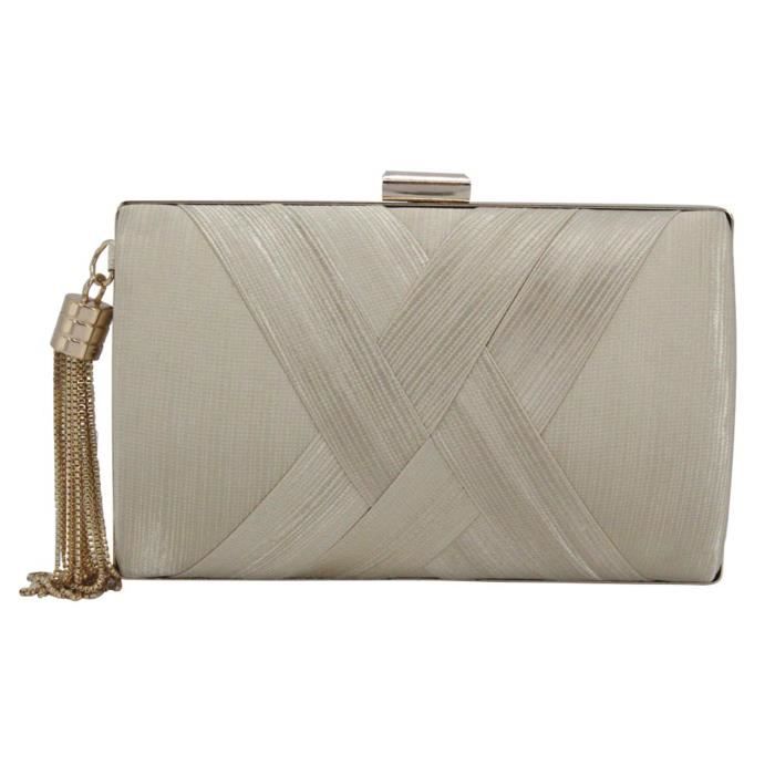 Pochette de soirée beige top