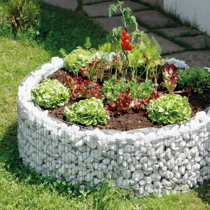 Jardinière à Gabion En H - 260x40x60 Cm | Fil D'acier, Pour Parterre Surélevé, Terrasse, Jardin