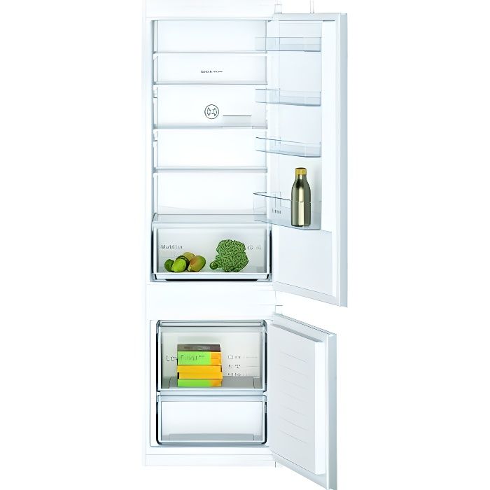 Réfrigérateur Combiné BOSCH KIV875SF0 - Congélateur bas - Intégrable - Blanc - 270 Litres