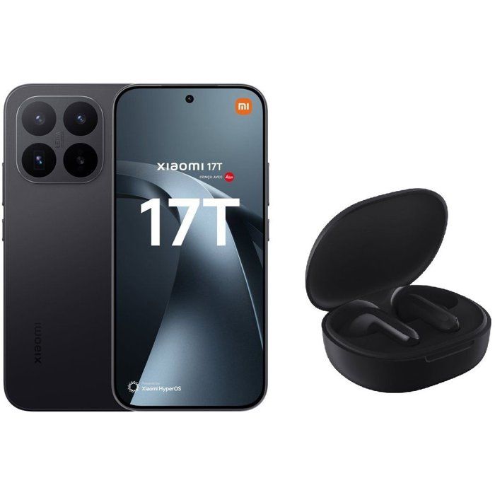 Xiaomi 17T Leica RAM 12Go Stockage 256Go Noir Version Française + Écouteurs Sans Fil Xiaomi Redmi Buds 4 Lite Noir