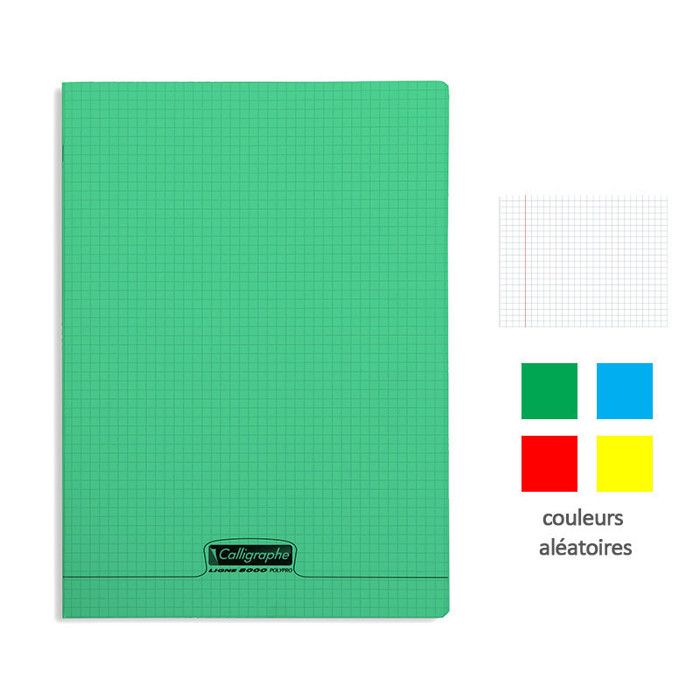 Conquérant Cahier Classique 24x32 Cm – Petits Carreaux 5 Mm – 96 Pages – Couverture Polypro Vert – Fabriqué En France – Idéal École & Études