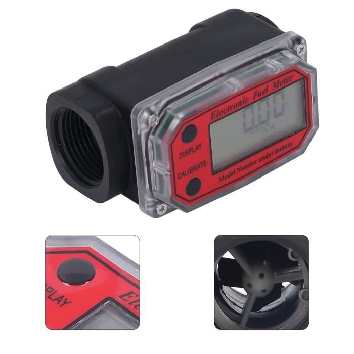 Débitmètre à Turbine Numérique 1″ NPT – Compteur De Carburant Diesel Et Eau