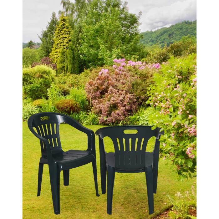 Dmora - Chaise d’extérieur Damorus, Siège de jardin, Chaise pour table à manger, Fauteuil d'extérieur, 56x55h78 cm, Vert