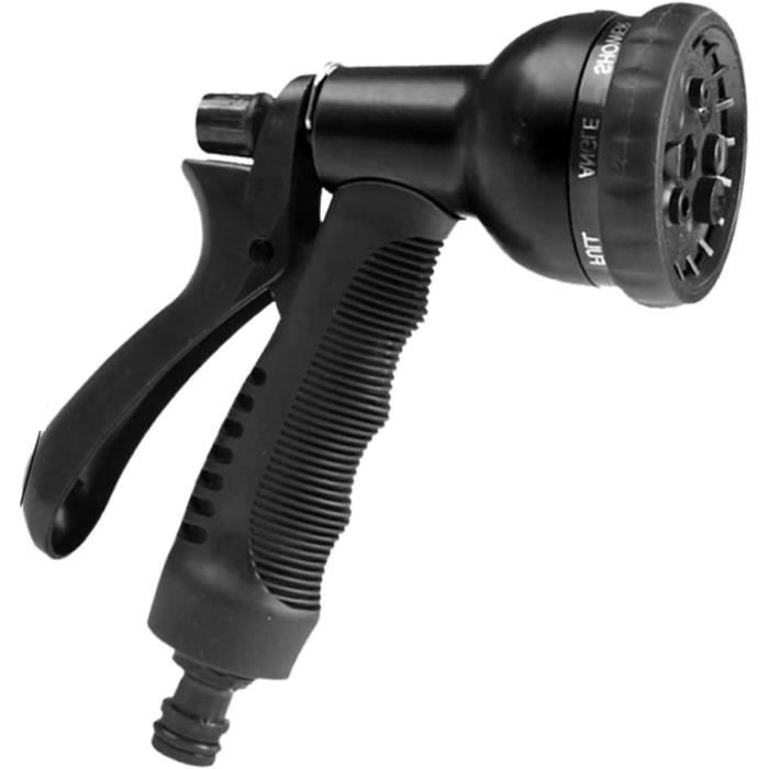 Pistolet D'Arrosage Jardin 8 Fonctions | Buse Réglable Débit | Poignée Ergonomique | Compatible Tuyau 1/2'' | Nettoyage Et Arrosage