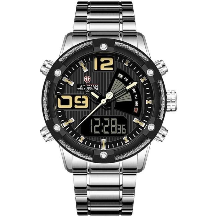 Montre Louis Pion Acier Inox - Boîtier 39 Mm, étanche 5 ATM, Bracelet Nato Bleu/blanc, Occasion