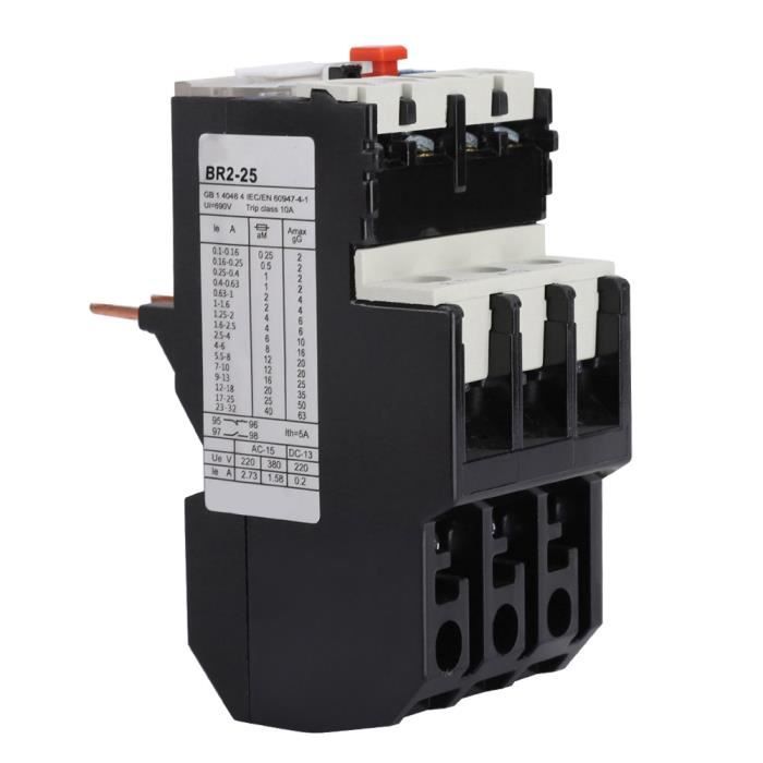 Relais Thermique NR4-63/F - Protecteur De Surcharge Pour Moteur Triphasé 380V - Courant Réglable 5-8A à 32A
