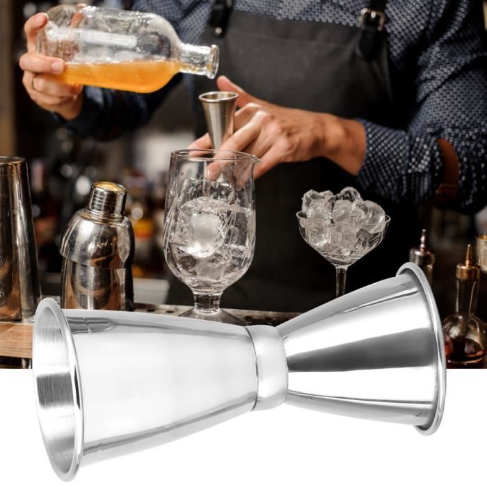 Nikou Verre Doseur Inox 2000 Ml - Grand Pichet à Lait Avec Bec Anti-Goutte En Acier Inoxydable