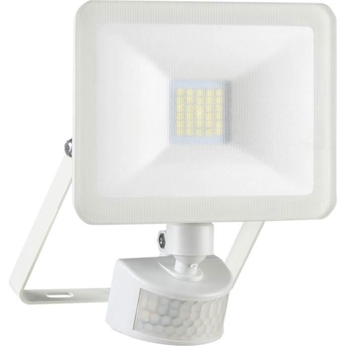 Projecteur LED dextérieur avec détecteur de mouvement ELRO LF60 - 10W - 800LM - Étanche IP54 - Blanc