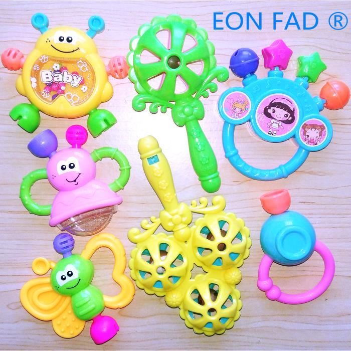 Eon Fad Jouet Bebe Hochet Dentition Cadeau De Noel Pour Fille Garcon Enfant 0 6ans Bebe 1 12 18mois Eveil Educatif Creatif 7pcs Lot Cdiscount Puericulture Eveil Bebe