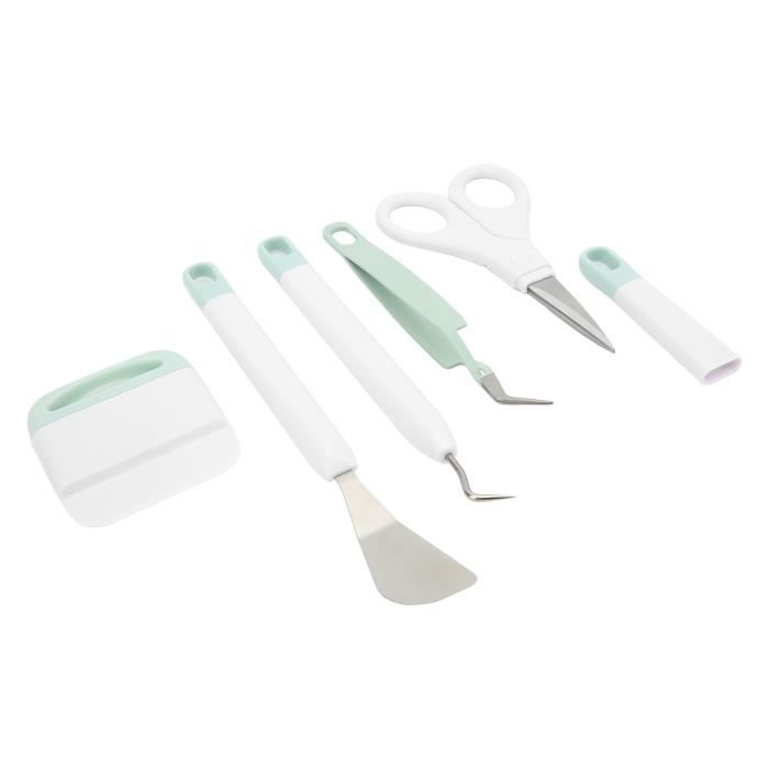 Stylo Désherbage Pour Film Adhésif Et Vinyle | Outil élimination Bulles Avec 5 Recharges, Pointe Rétractable, Idéal Pose Vitrophanie, Papier Peint