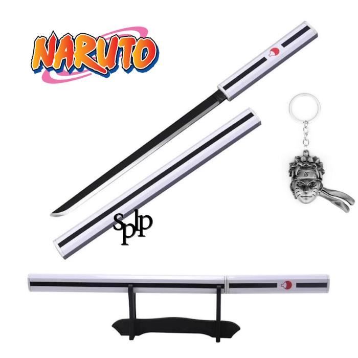 Naruto petit katana Sasuke 45cm ouvre lettres + porte clés