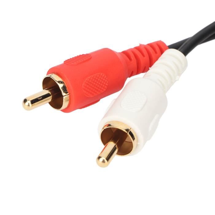 1 x Câble répartiteur RCA mono mâle vers adaptateur 2 prises phono RCA