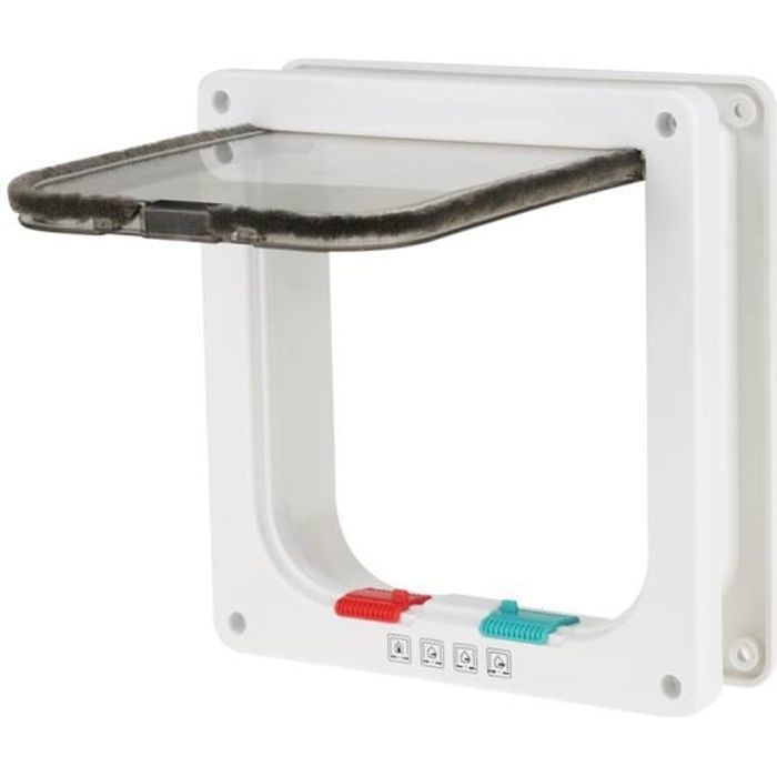 Comparer les prix de LIA Chatière à Puce Électronique pour Chat Micropucé, Entrée Sélective, Facile à Installer, verrouillage manuel, pratique - Blanc