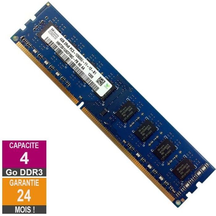 Barrette Memoire Hynix HMT351U6CFR8C PB 4Go DDR3 1600MHz 2Rx8 Cdiscount Informatique