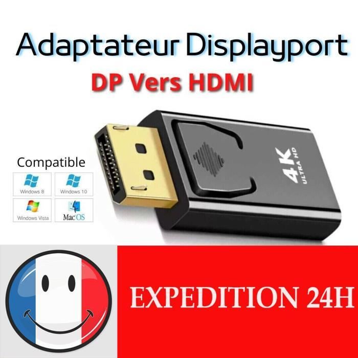 Display Adaptateur DisplayPort Vers HDMI Convertisseur Converter