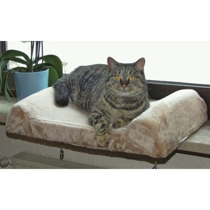 kerbl banquette de fenetre 56x36cm blanc pour chat cdiscount animalerie