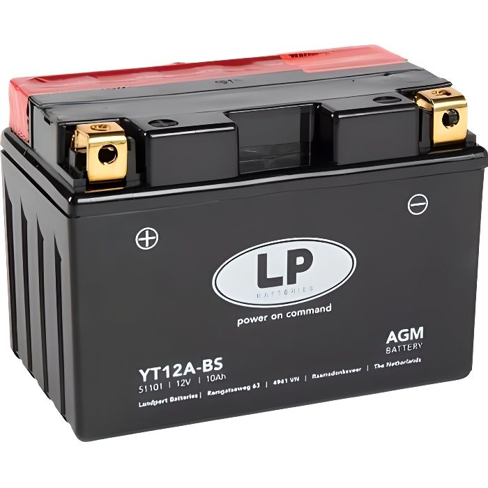 FULBAT Gel-Batterie YT12A-BS – 12V 11,6 Ah, Wartungsfrei, Für Suzuki Burgman 250/400, SV 650 & Weitere Modelle