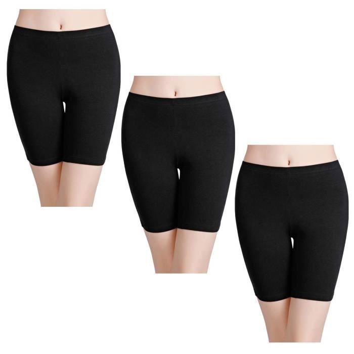 Panty Coton Cycliste Short Femme Long Culottes Boxer Shorty Legging Boxer Calecon Lot de 3