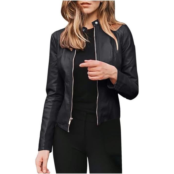 Bombers store femme cuir