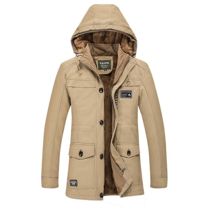 Manteau Rester Au Chaud Couleur Pure Grande Taille Plus Velours manteau-rester-au-chaud-couleur-pure-grande-taille-plus-velours