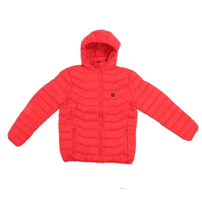 Veste chauffante USB pour homme et femme Rouge 3 vitesses de