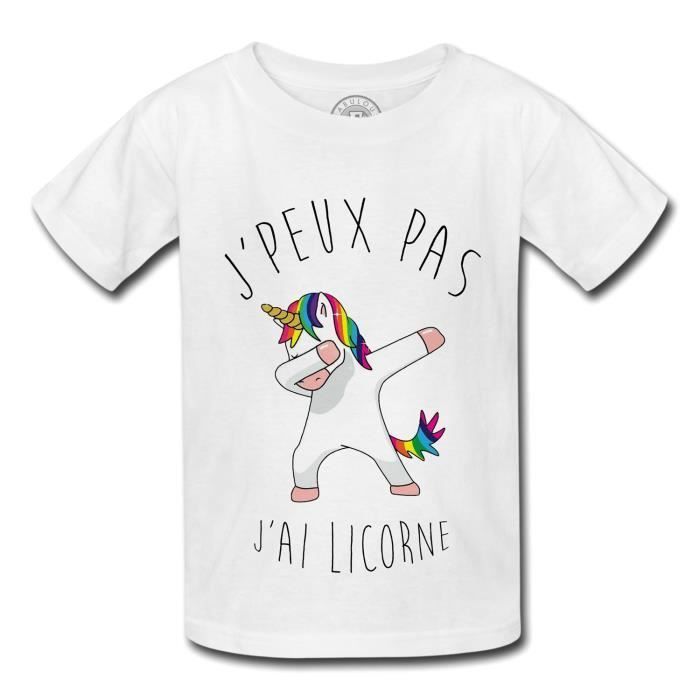 Tee shirt j'peux pas j'ai licorne Clearance