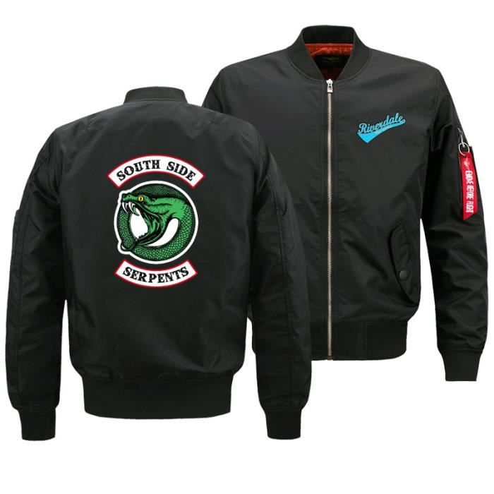 Veste aviateur homme de Marque occasionnelle Motif de broderie veste col automne et hiver grande taille Vetement Masculin Noir Cdiscount Pret a Porter