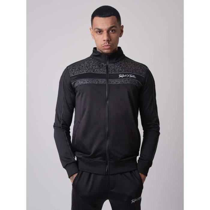 PROJECT X PARIS - Veste col montant empiècement motif graphique reflect -  Homme Black - Cdiscount Prêt-à-Porter