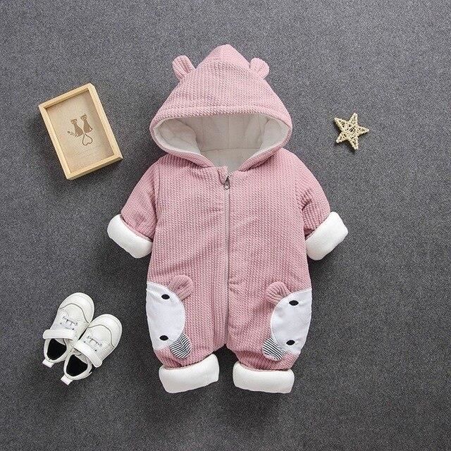 Combinaison Bébé Tricot Automne Hiver Avec Chapeau - Barboteuse Coton Chaud Pour Nouveau-né Garçon Fille