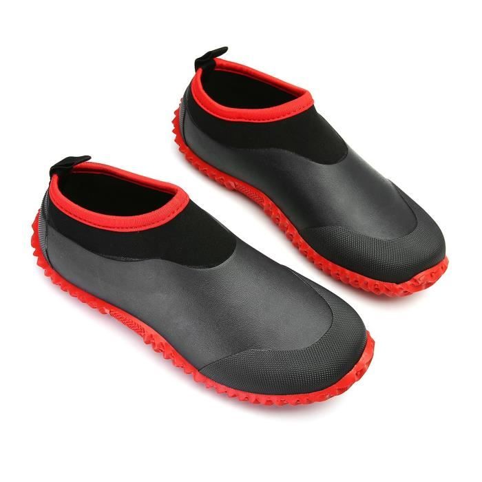 Gracosy Chaussures de Jardinage pour Hommes Femmes Bottines de Pluie Imperméable en Caoutchouc SabotsCuisine Chaussons de Sport Piscine Plage Semelle Antiderapant pour Été 