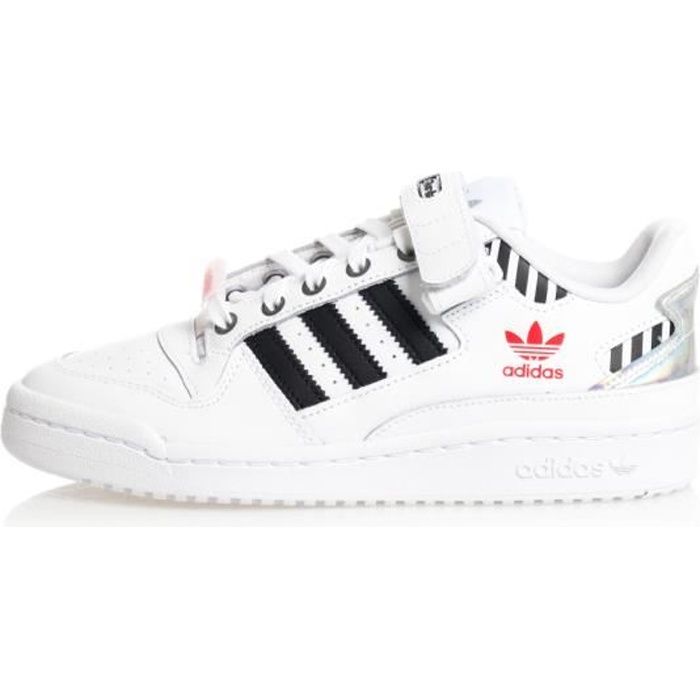 Sneakers femme Adidas Forum - ADIDAS - Blanc - Femme - Synthétique - Adulte  - Lacets Blanc - Cdiscount Chaussures
