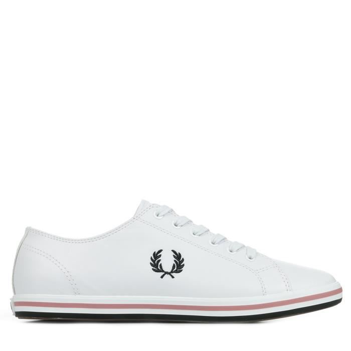 Baskets FRED PERRY Kingston Leather Blanc Homme Lacets