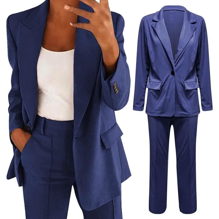 Ensemble tailleur femme bleu marine outlet