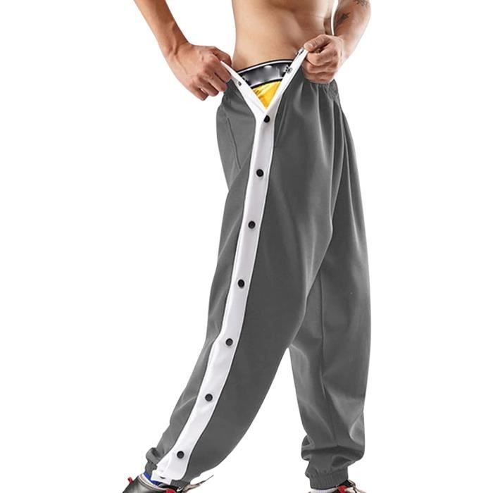 Pantalon de Survetement a Bouton Pression Lateral pour Homme Grande Taille Couleur Souris Souris Cdiscount Pret a Porter
