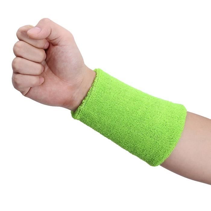 NEUFU Support Protège Poignet Eponge Bracelet Pr Sport Tennis Basketball  Badminton Gym FLUORESCENT VERT - Cdiscount Sport