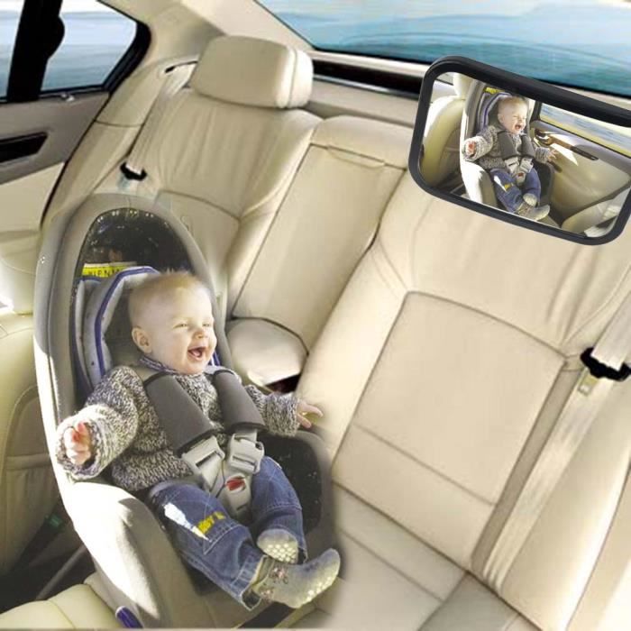 Miroir de voiture pour bébé, grand miroir de siège de voiture de
