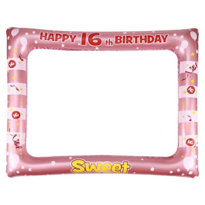 1 Pc Photo Prop Booth Cadre Anniversaire Pour Decor Cadeau Fete Banderole Banniere Guirlande Hors Noel Cdiscount Maison
