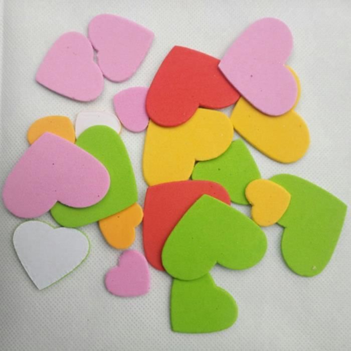 624 Autocollants Cœurs Multicolores APLI – Amovibles Et Adhésifs Doux