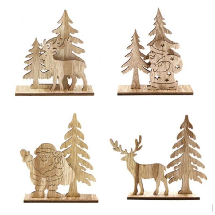 Lot Decoration De Noel Bois Achat Vente Pas Cher