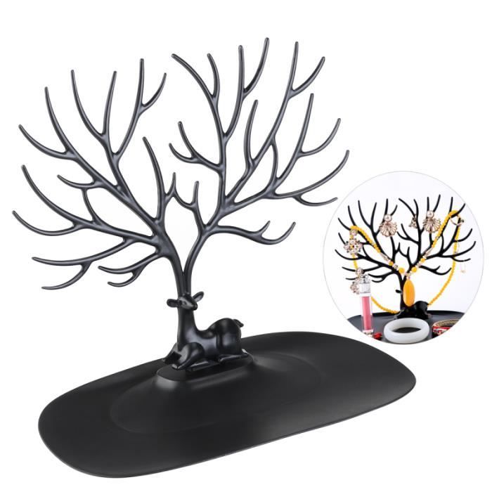 Support à Bijoux En Forme D'Arbre - Porte-Colliers Et Boucles D'Oreilles Déco - Rangement Élégant Pour Femme (35,5 X 15 Cm)